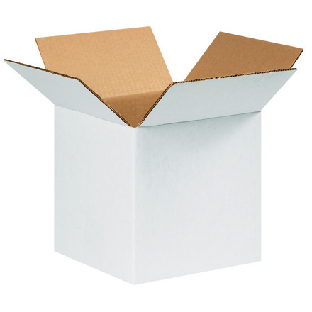 9 x 9 x 9" White Corrugated Boxes