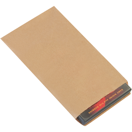 6 <span class='fraction'>1/4</span> x 9 <span class='fraction'>1/4</span>" Kraft Flat Merchandise Bags