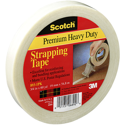 1/2" x 60 yds. (12 Pack) Scotch<span class='rtm'>®</span> Filament Tape 893