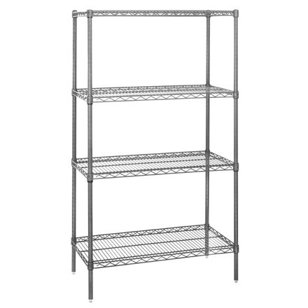 48 x 24 x 74" - 4 Shelf Wire Shelving Starter Unit