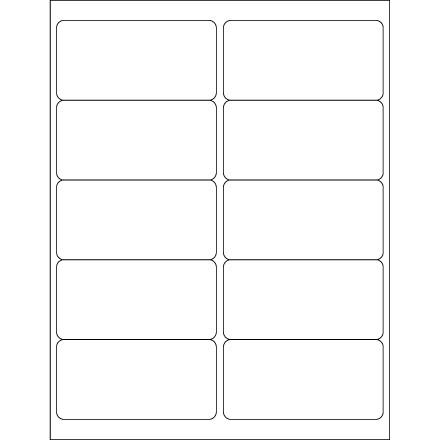 4 x 2" White Rectangle Laser Labels - 25 Sheet Pack