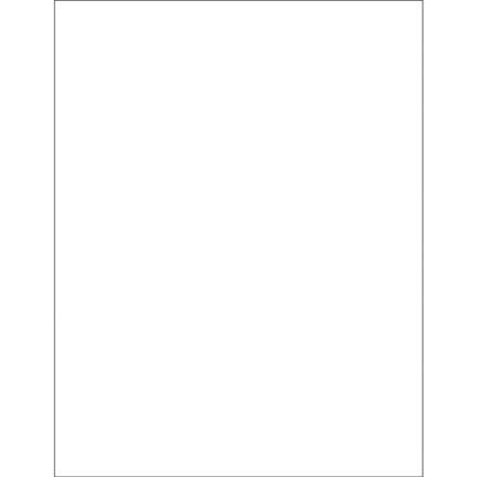 8 <span class='fraction'>1/2</span> x 11" White Rectangle Laser Labels - 30 Sheet Pack