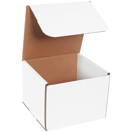 8 x 8 x 6" White Corrugated Mailers