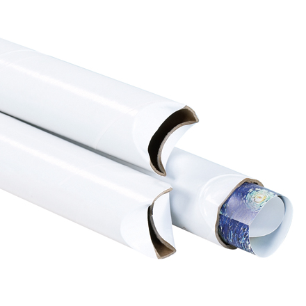 2 x 24" White Crimped End Tubes