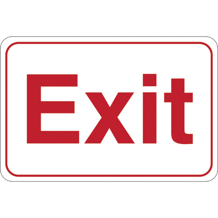 Exit 6 x 9" Facility Sign