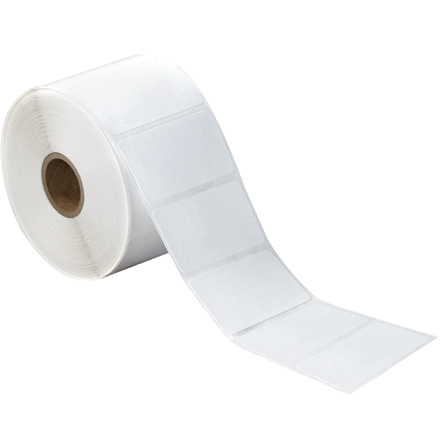 2 <span class='fraction'>1/4</span> x 1 <span class='fraction'>1/4</span>" White Removable Direct Desktop Thermal Transfer Labels